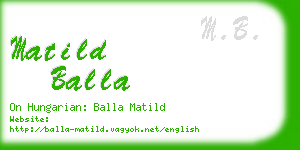 matild balla business card